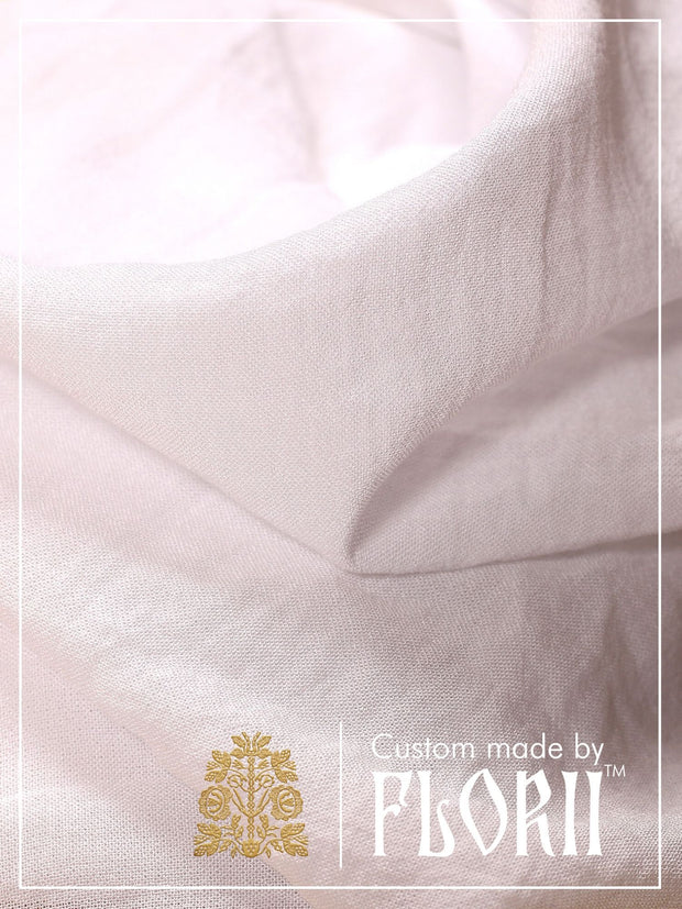 Sakura Blouse - White-Colored Fabric-FLORII-