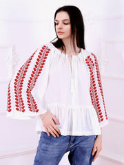 'I Love You' Blouse - White-Colored Fabric