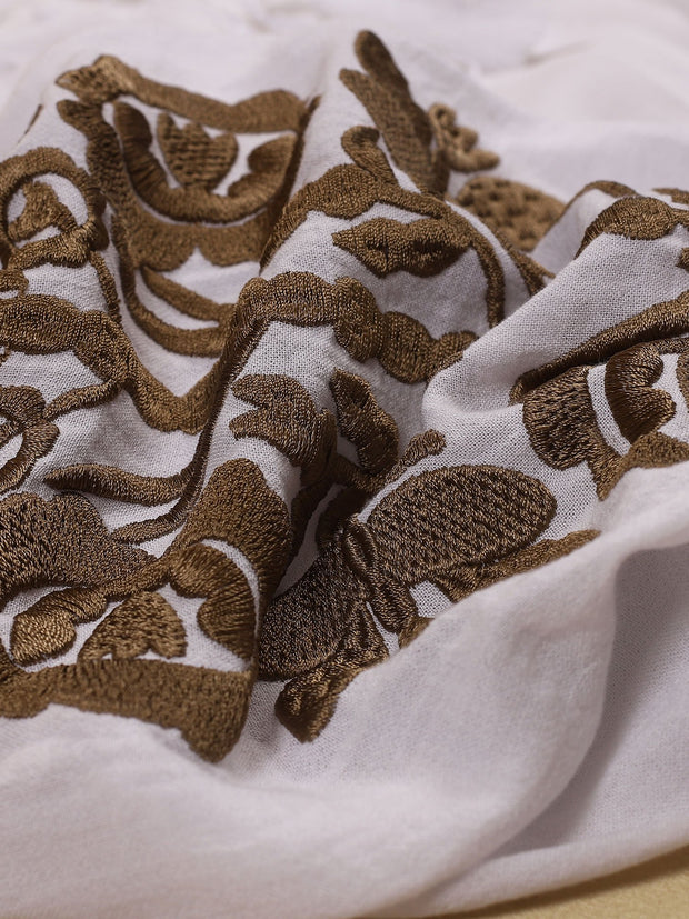 Tree of Life Blouse - White-Colored Fabric-FLORII-
