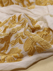 Tree of Life Blouse - White-Colored Fabric-FLORII-XS-Mustard Yellow