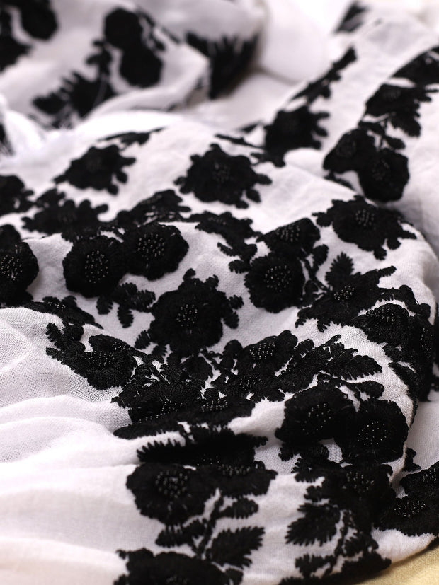 Sakura Blouse - White-Colored Fabric-FLORII-XS-Black