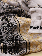 Bucovina Blouse - White-Colored Fabric-FLORII-