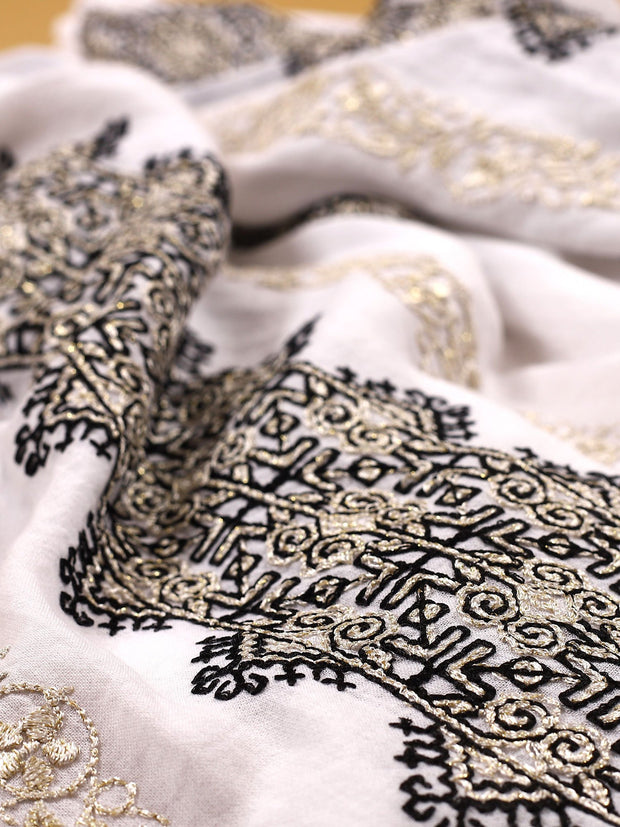 Magnifique Blouse - White-Colored Fabric-FLORII-