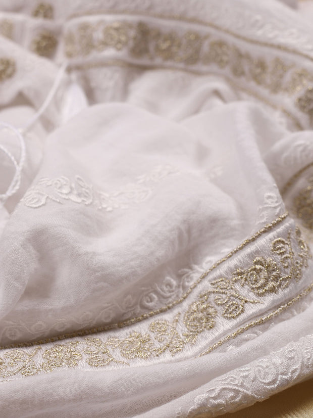 Sibiu Blouse - White-Colored Fabric-FLORII-XS-White-Golden-Thread